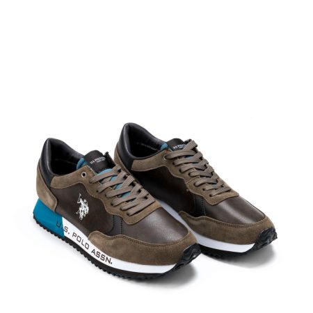 Muške plitke patike U.S.POLO-CLEEF005 braon ravne